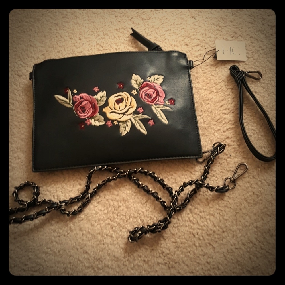 FFC New York rose printed satchel, Never used,